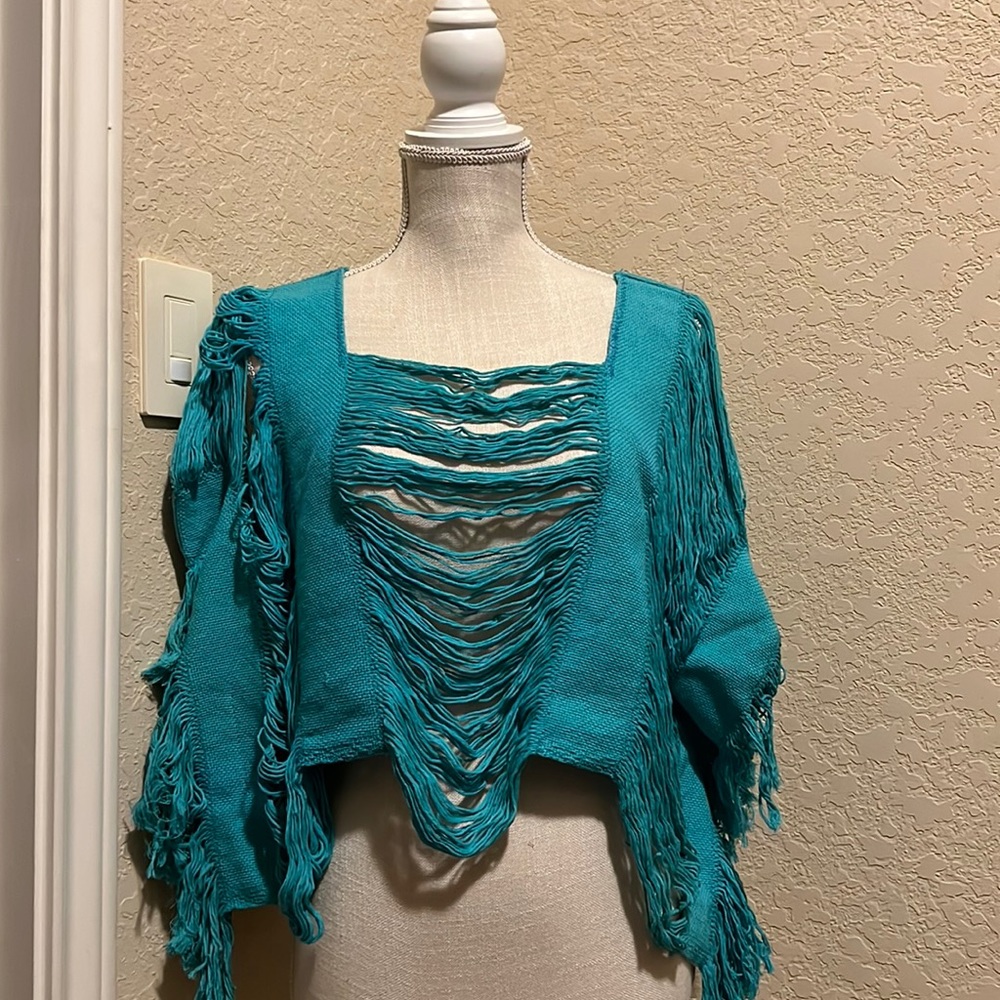 New Short Beach, cover-up/ short summer blouse . 100% cotton natural dye.
